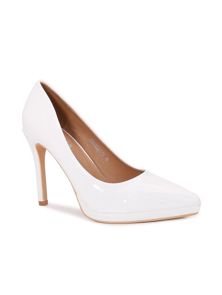 pointed toe platform pumps
